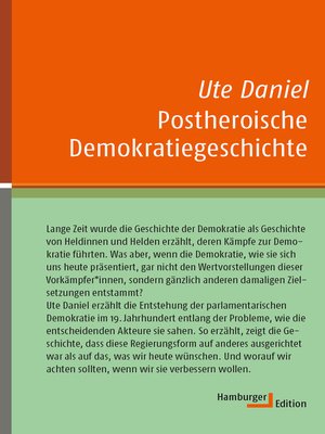 cover image of Postheroische Demokratiegeschichte